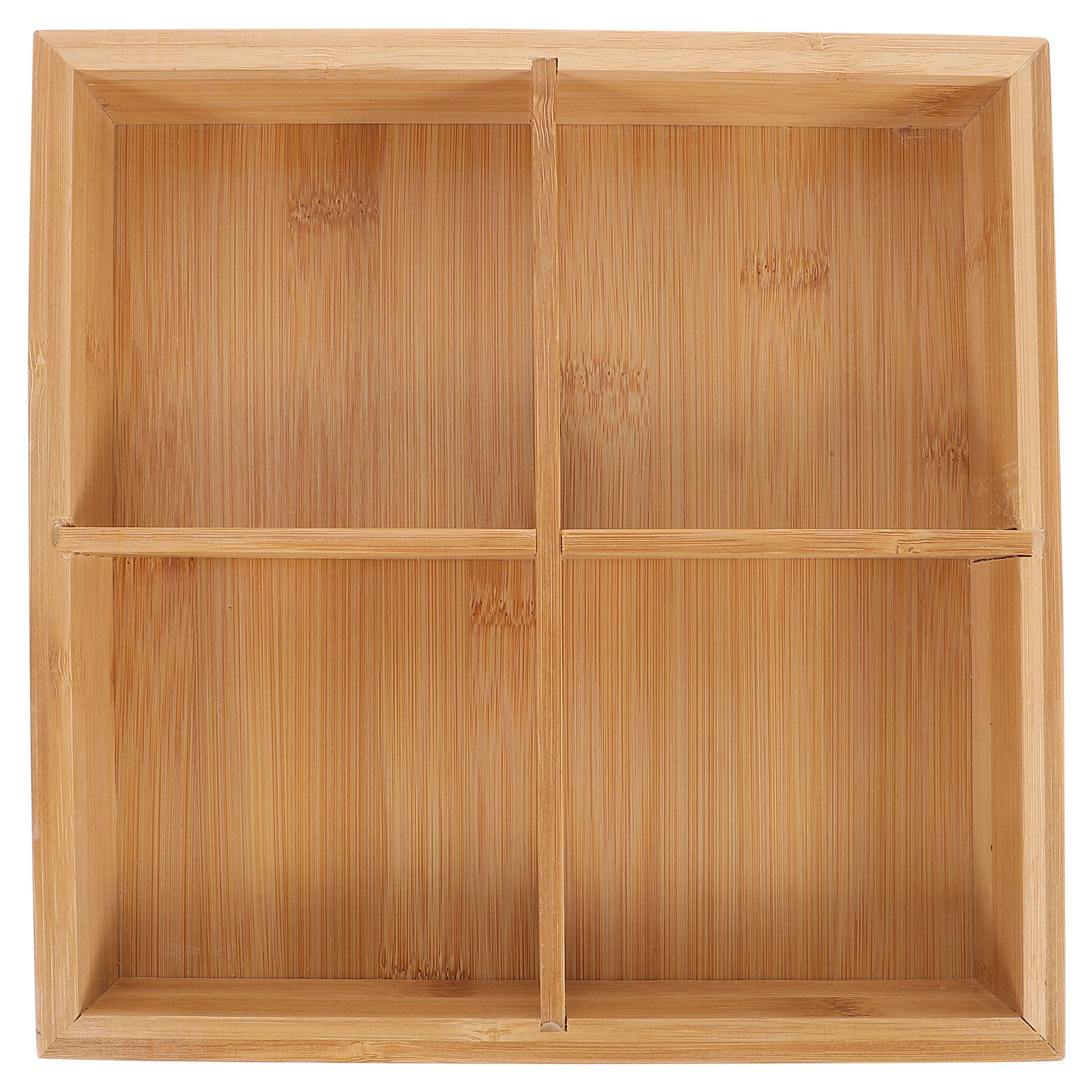 Wooden Serving Tray - Bamboe serveerschaal met 6 compartimenten, houten