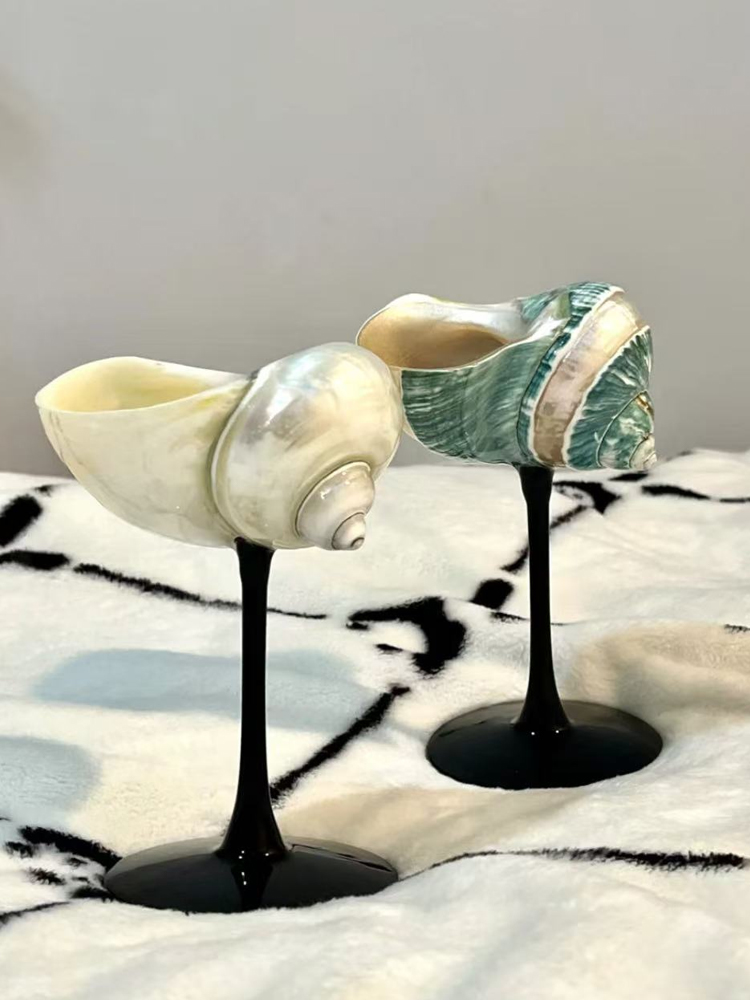 Crystal Wine Glass - Creatief Retro Niche Wijnglas Natuurlijke Schelp