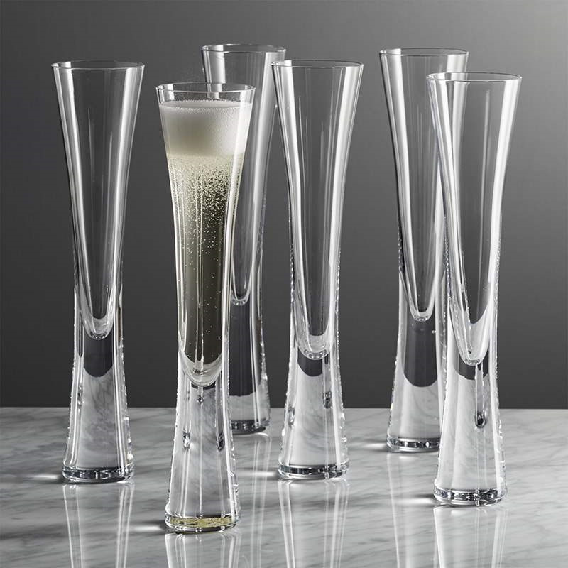 Crystal Wine Glass - Greeploze champagneglazen Glitterfluiten Heldere kopjes Bubble