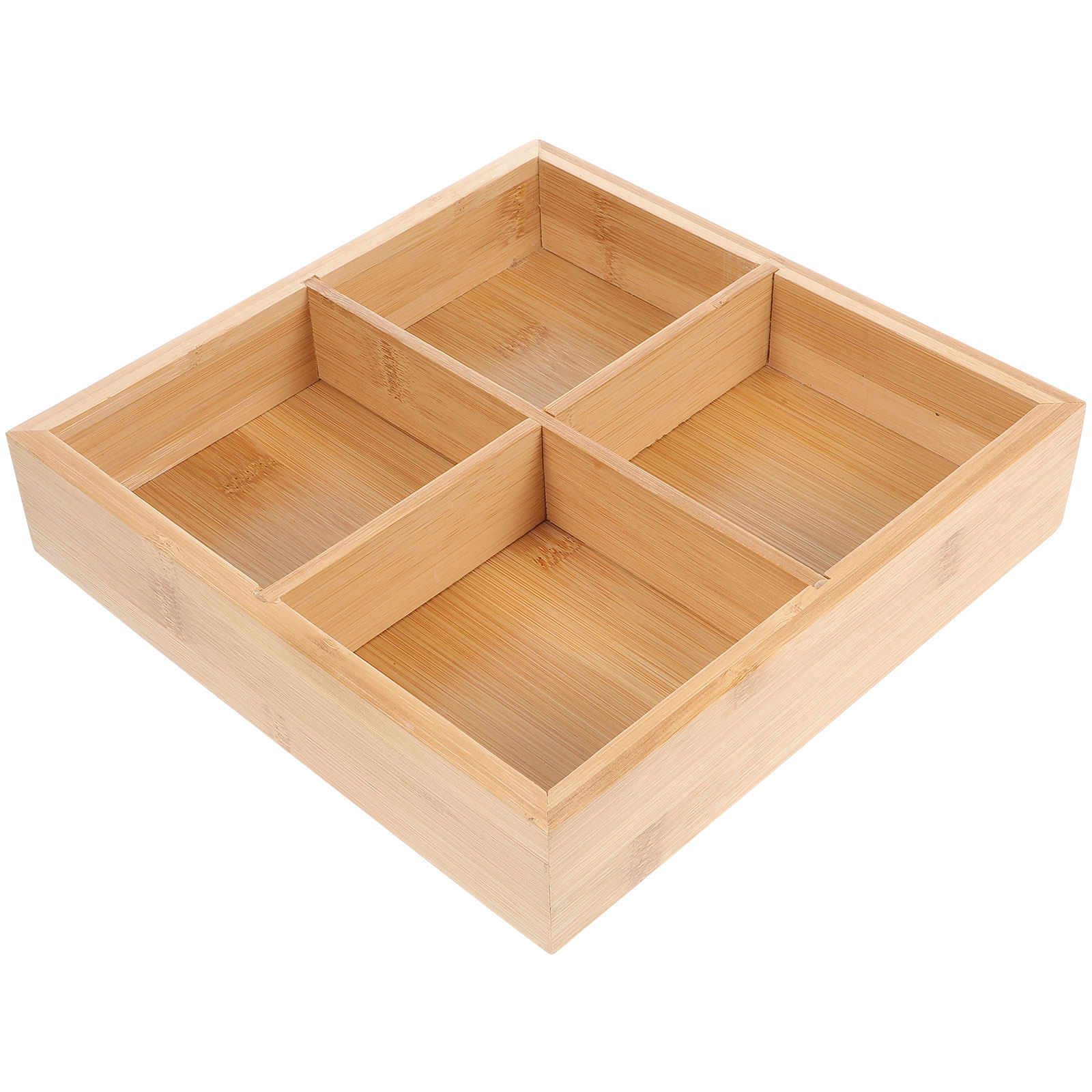 Bamboe serveerschaal met 6 com - Wooden Serving Tray recensie en prijs