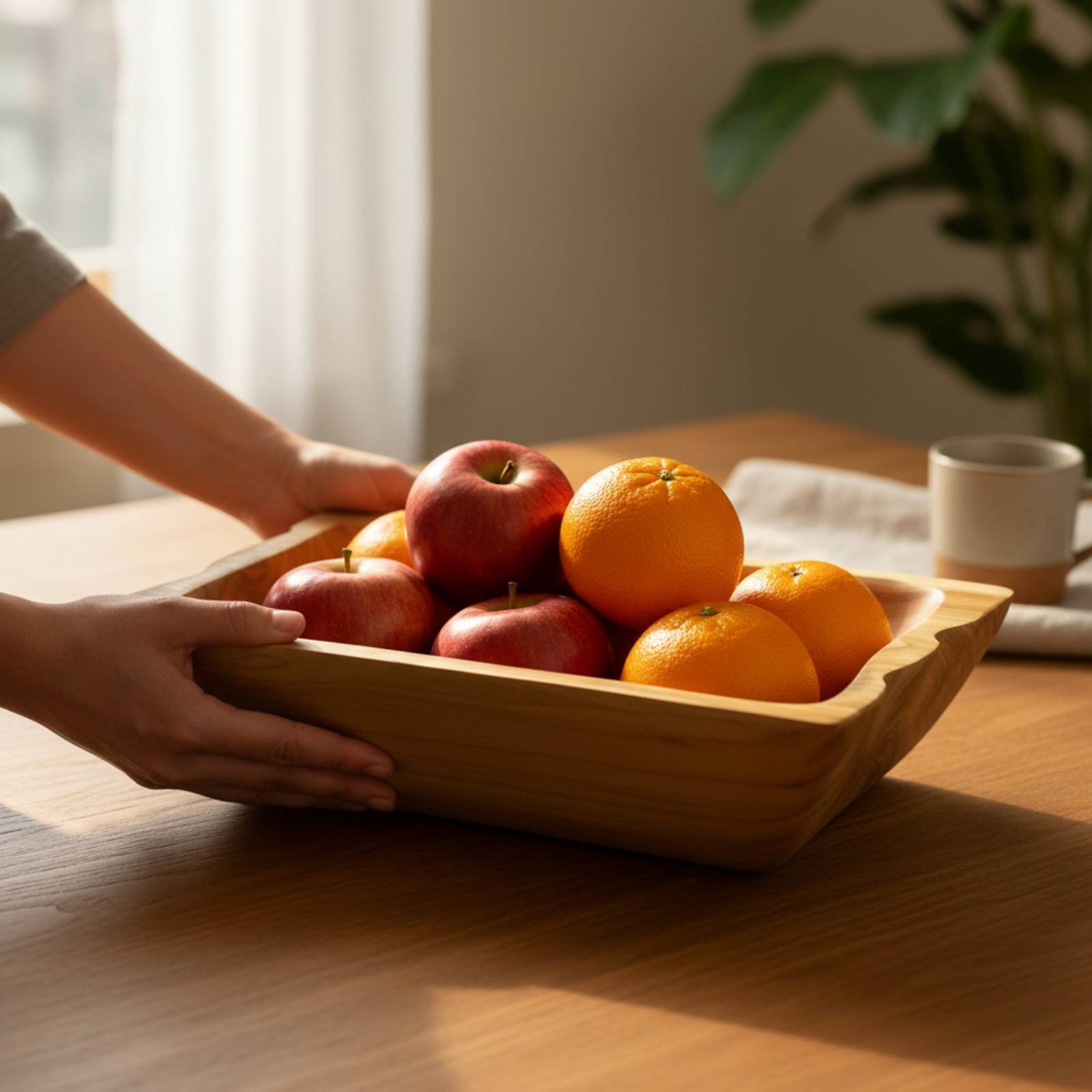 Hardhouten opbergbak met grote - Wooden Serving Tray recensie en prijs
