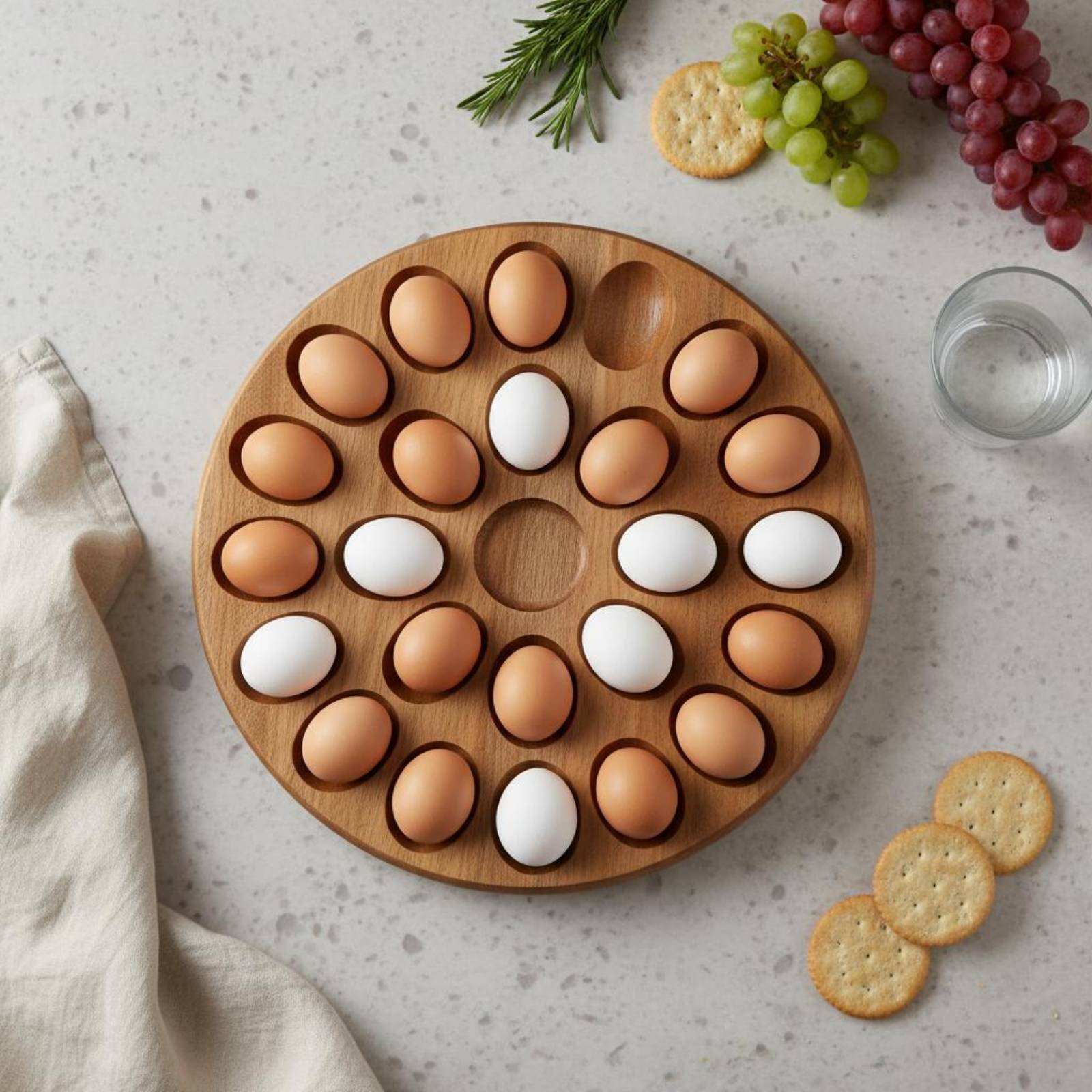 Reversibele houten ovale dienb - Wooden Serving Tray recensie en prijs