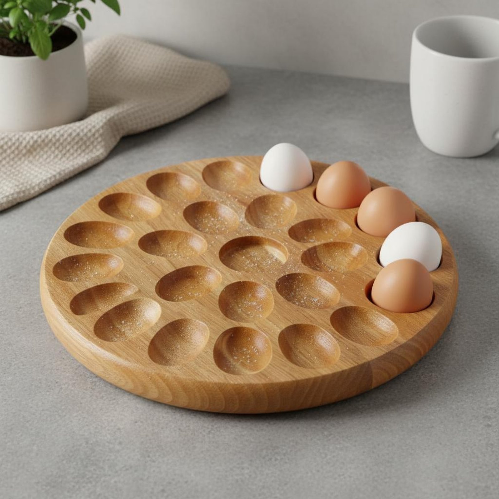 Reversibele houten ovale dienb - Wooden Serving Tray recensie en prijs