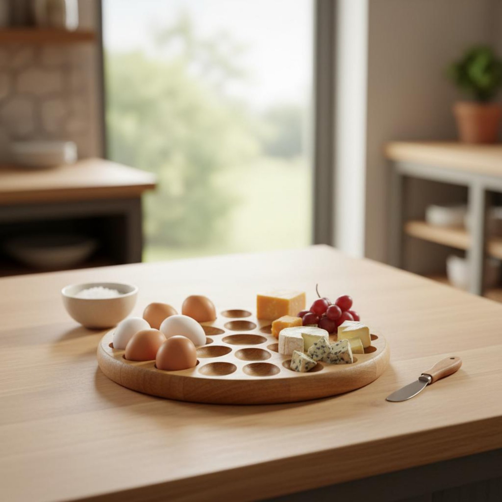 Reversibele houten ovale dienb - Wooden Serving Tray recensie en prijs