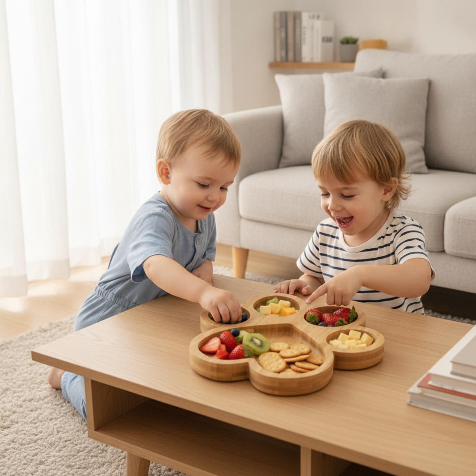 Bamboe Bord met Vakken Houten  - Wooden Serving Tray recensie en prijs