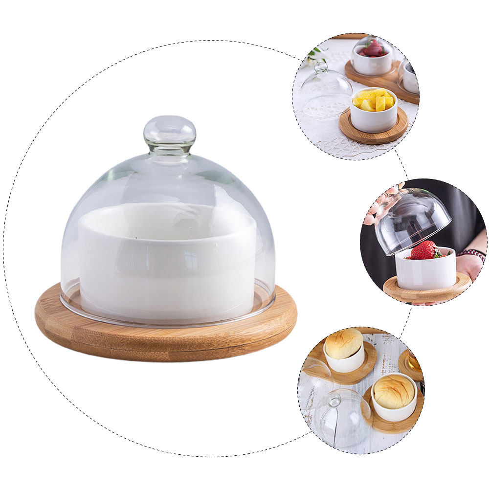 Keramische saladeschaalset met - Wooden Serving Tray recensie en prijs